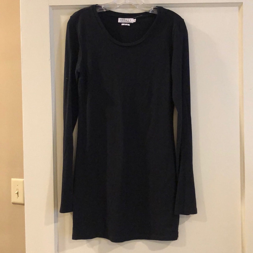 Velvet long sleeve tunic dress. Size M.